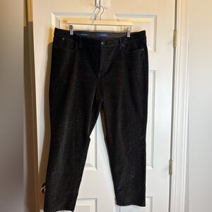Talbots corduroy, shimmer, straight ankle pants size 18 Valentine’s Day
